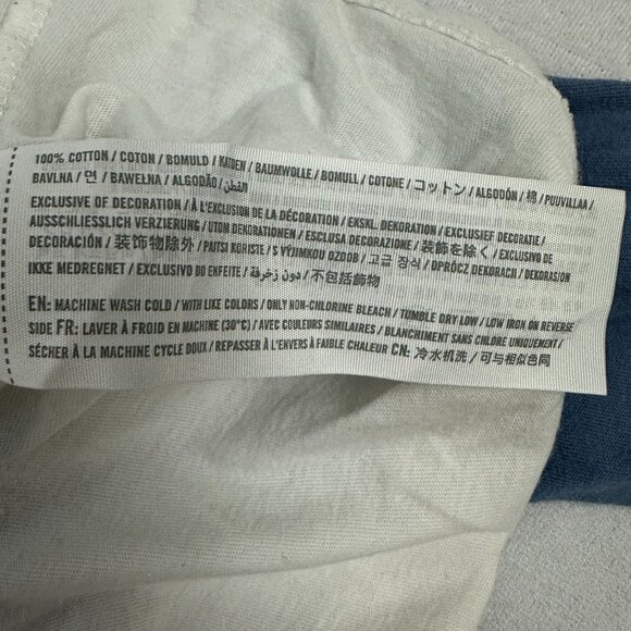 Hollister Ombre Blue & White Long Sleeve Graphic Tee Size XS - Picture 4 of 4